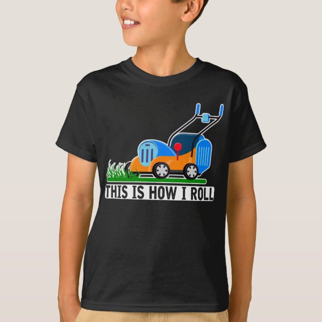 T-shirt Humour de remorquage de pelouse (Devant)