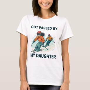 T-shirt Humour de sport en famille J'ai été dépassé en ski