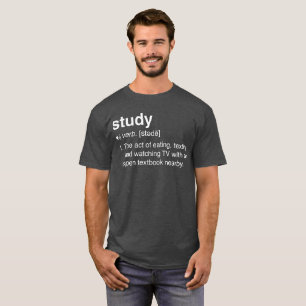 T-shirt Humour d'école de définition d'étude