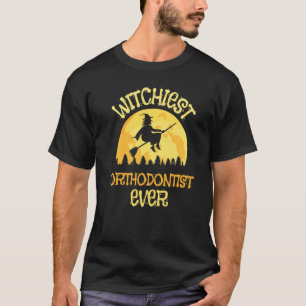 T-shirt Humour d'Halloween sorcière orthodontiste