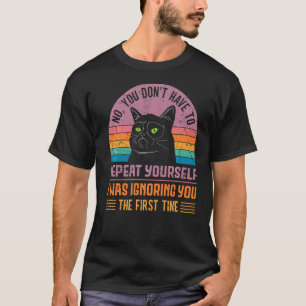 T-shirt Humour Dire Sarcasme Inconsidéré Ironique Chat Vi