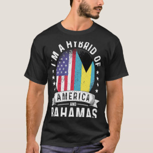 T-shirt Humour du drapeau du patriote américain bahaméen