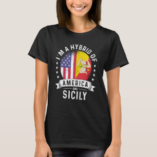 T-shirt Humour du drapeau du Patriote américain sicilien