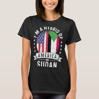 T-shirt Humour du drapeau du patriote soudanais américain