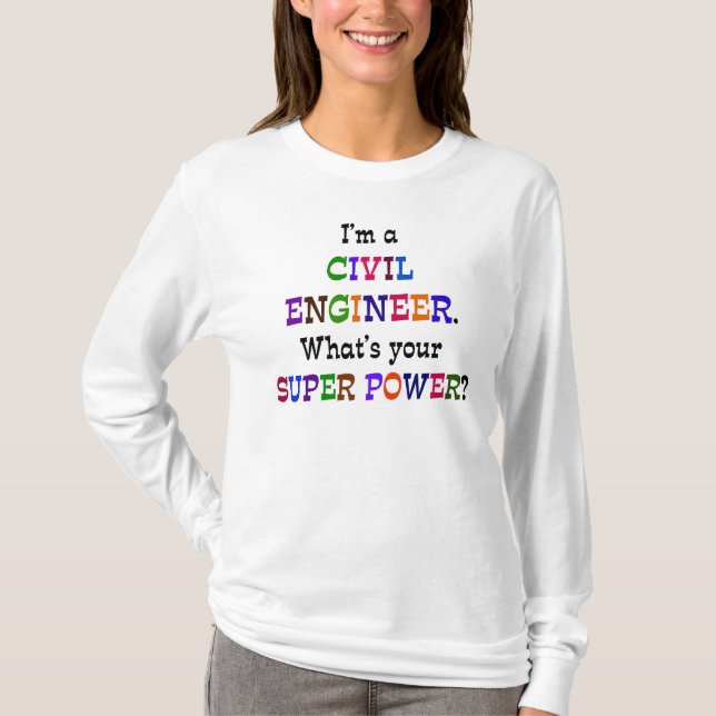 T-shirt Humour du génie civil (Devant)