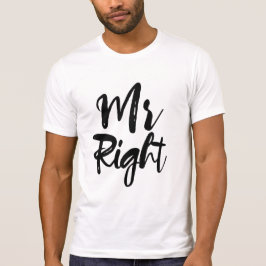 T-shirt Humour du marié, marié à M. Right