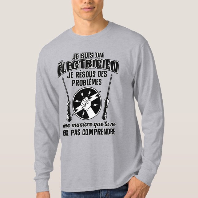 T-shirt Humour électricien (Devant)