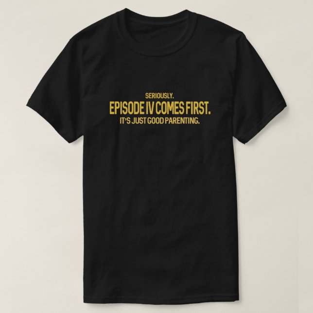 T-shirt Humour geek | Episode IV arrive premier Sci-Fi (Design devant)