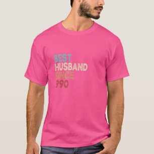 T-shirt Humour masculin Meilleur Mari depuis 1990 Annivers