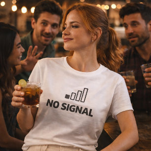 T-Shirt humour minimaliste "Pas de signal"