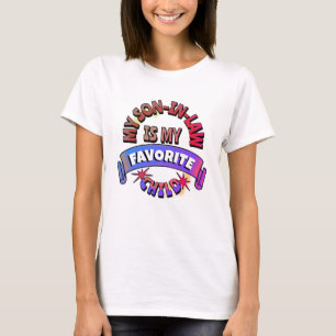 T-shirt Humour MON FILS EN DROIT EST MON ENFANT PRÉFÉRÉ