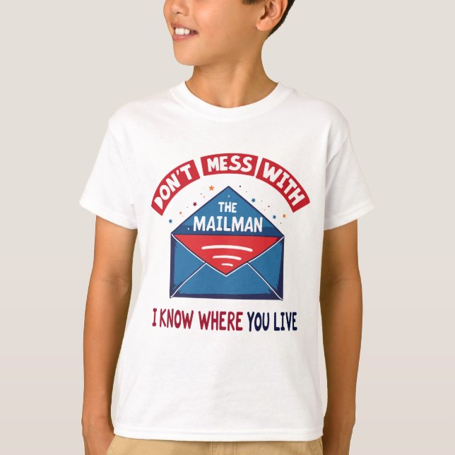 T-shirt Humour Ne Touchez Pas au Facteur (Devant)
