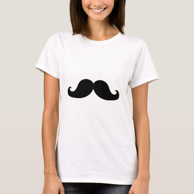 T-shirt Humour noir drôle de moustache (Devant)