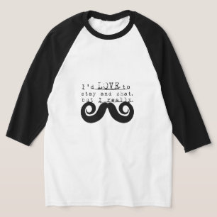 T-shirt Humour Noir Drôle Je Moustache