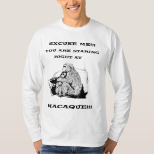 T-shirt humour offensif Funny Macaque singe