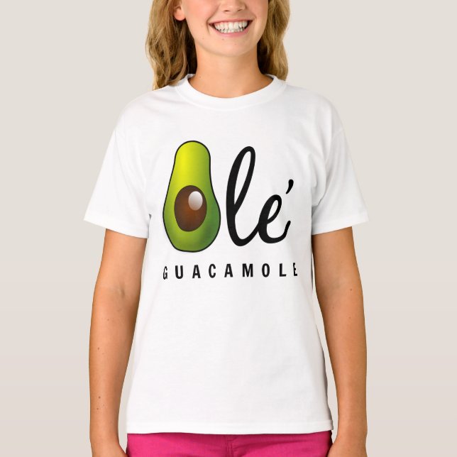 T-shirt Humour Ole Guacamole Avocado (Devant)