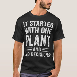 T-shirt Humour Parent Plante Maison Obsession Plante Drôle