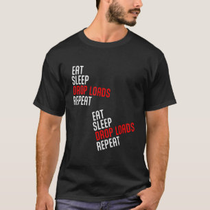 T-shirt Humour répété de la charge de goutte de veille de 