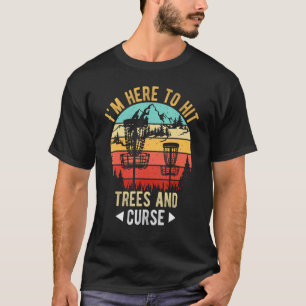 T-shirt Humour Rétro Disc Chemise de Golf Je suis ici pour