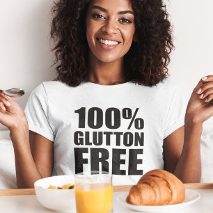 T-shirt Humour sans glutton régime alimentaire