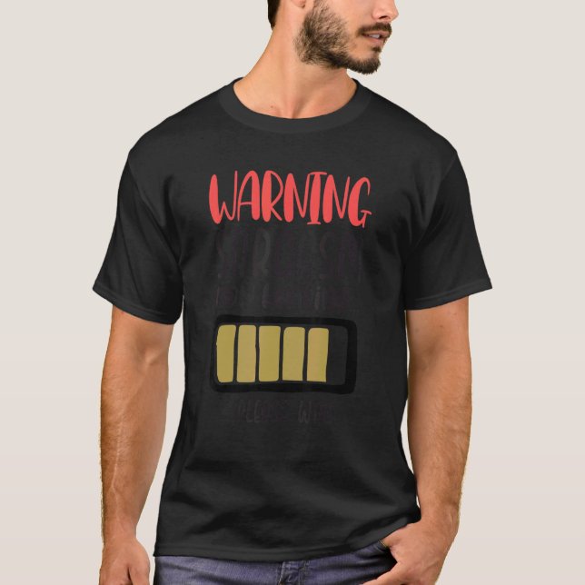 T-shirt Humour sarcastique mâle Avertissement Sarcasme mai (Devant)