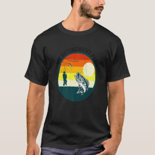 T-shirt Humour Tee de pêcheur Mon plan de retraite Pêche