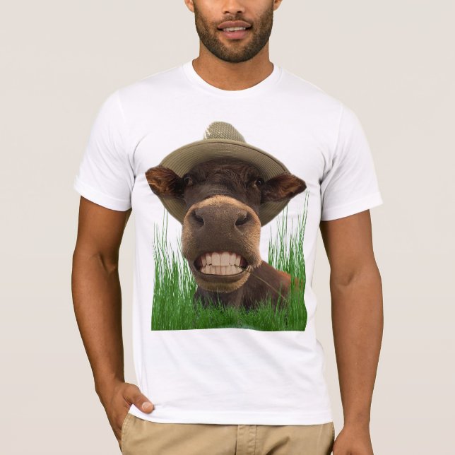 T-shirt humour vache aux dents blanches (Devant)