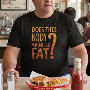 T-shirt humouristique sur le régime corporel gras
