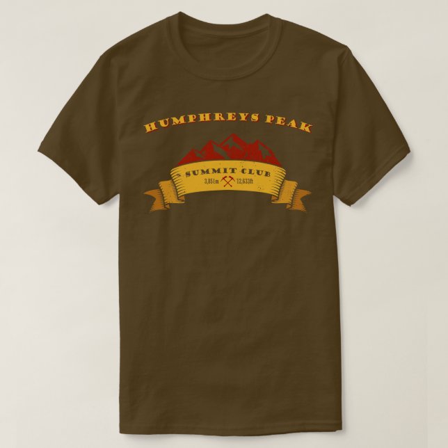 T-shirt Humphreys Peak Summit Club Mont Mountaineer Cadeau (Design devant)