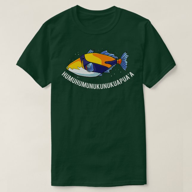T-shirt Humuhumunukunukuapuaa Poisson de l'État hawaïen (Design devant)