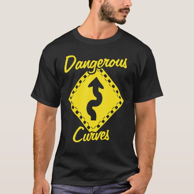 T-Shirt Hund gefährliche Kurven (Vorderseite)
