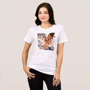 T-Shirt "Hundemama" für Frauen   Hübsches T-Shirt  Tri-Blend Shirt