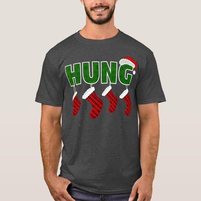 T-shirt Hung - Funny Gay Endowed Noël (Devant)