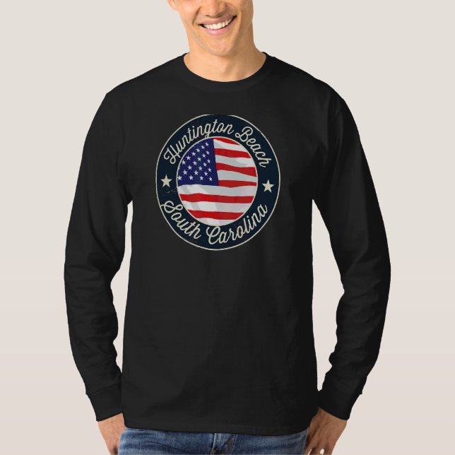 T-shirt Huntington Beach Patriotique Caroline du Sud Souve (Devant)