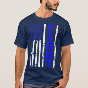 T-shirt Huntingtons Maladie lutte contre le drapeau améric