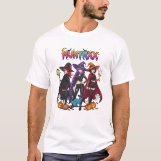 T-shirt HUNTRRXX Witches with Cat and Pumpkins - Spooky 