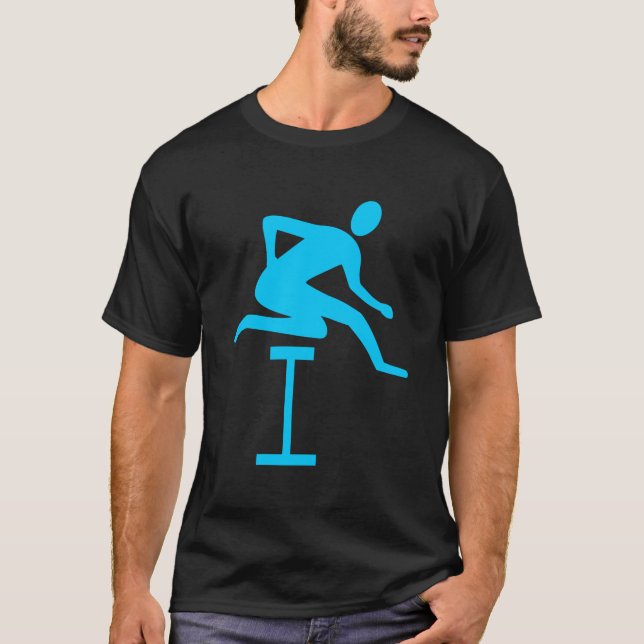 T-shirt Hurdling - Ciel bleu (Devant)