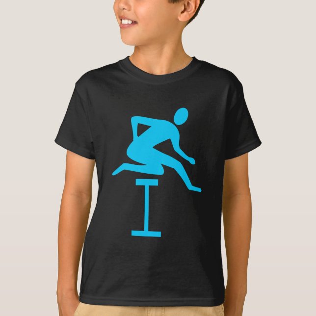 T-shirt Hurdling - Ciel bleu (Devant)