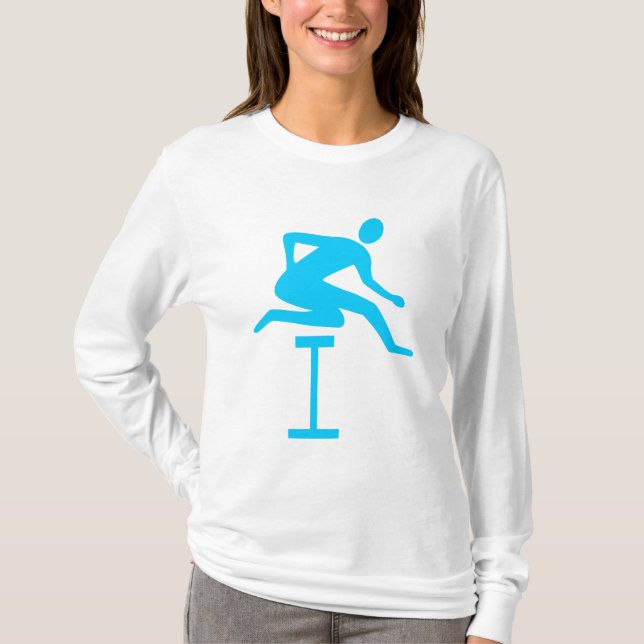 T-shirt Hurdling - Ciel bleu (Devant)