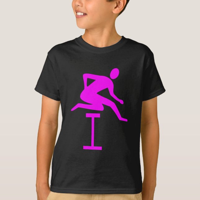T-shirt Hurdling - Magenta (Devant)