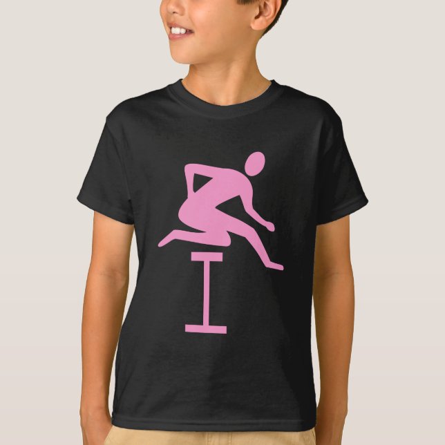 T-shirt Hurdling - Rose (Devant)