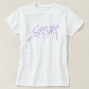 T-shirt Hurlement silencieux Halloween lettrage qui hurle