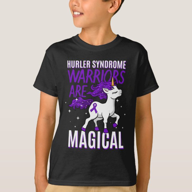 T-shirt Hurler Syndrome Guerrier Sensibilisation Unicorne  (Devant)