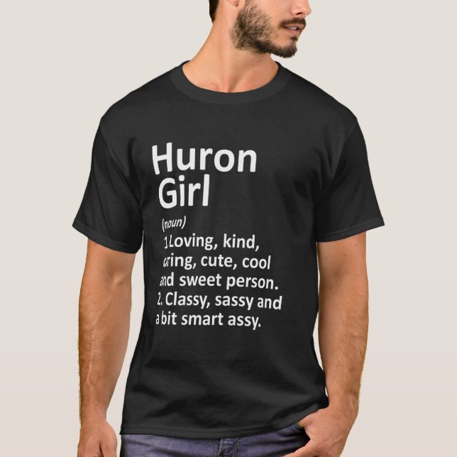 T-shirt Huron Girl Oh Ohio Funny City Accueil Racines (Devant)