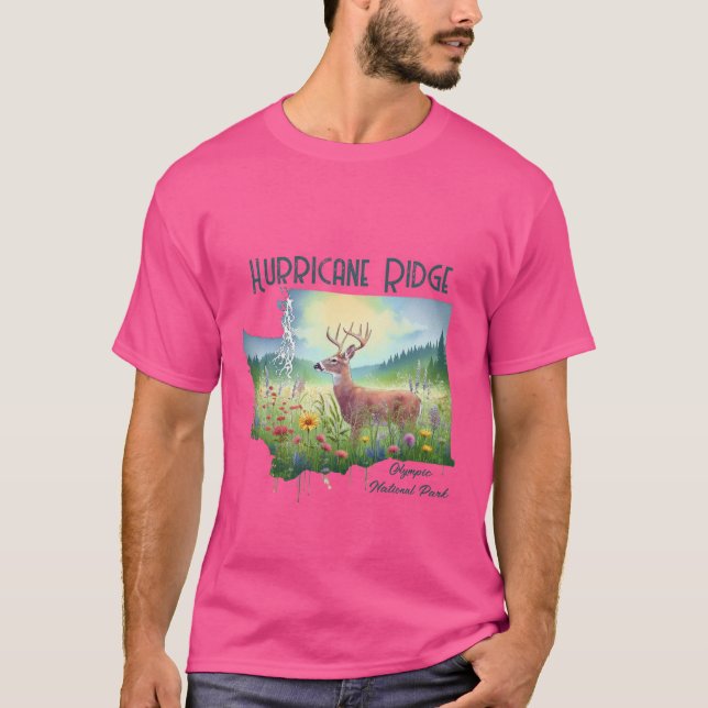 T-shirt Hurricane Ridge National Park Souvenir Cadeau (Devant)