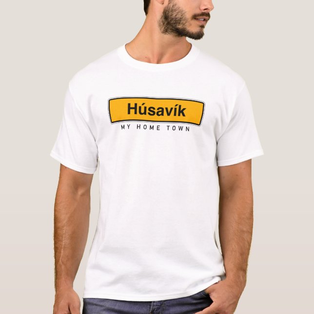 T-shirt Husavik, ma ville natale, la meilleure chanson d'I (Devant)