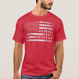 T-shirt Husband Daddy Protector Hero  Father's Day Gift US