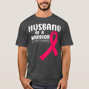 T-shirt Husband Of A Warrior Pink Ribbon Breast Cancer Sup
