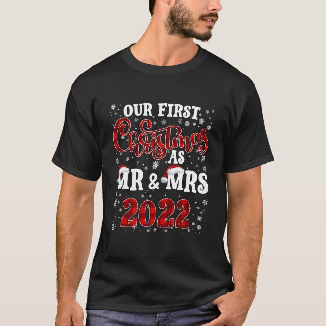 T-shirt Husband Our First As Mr Mrs 2022 (Devant)