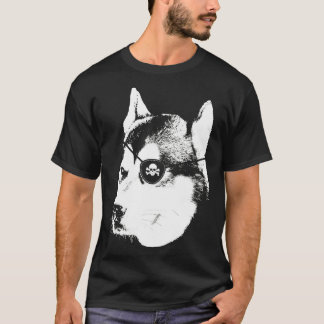 T-shirt Husky avec le crâne de patchs oeil